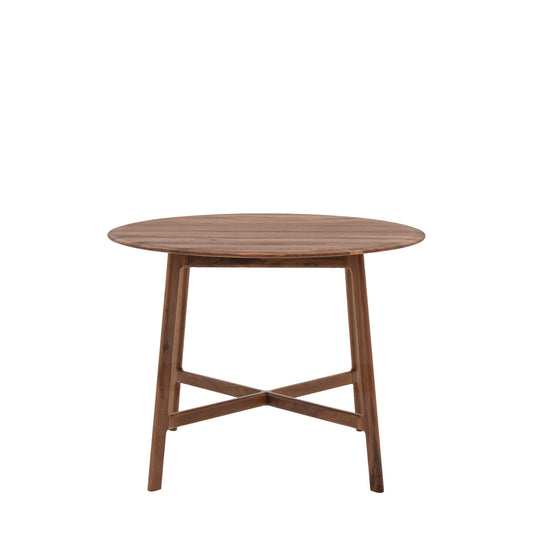 Madrid Round Dining Table Walnut – Dark Wood