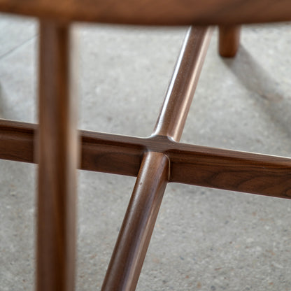 Madrid Round Dining Table Walnut – Dark Wood