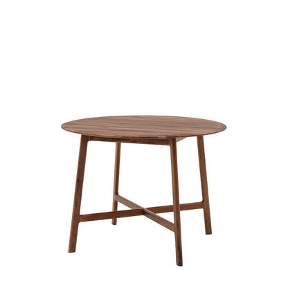 Madrid Round Dining Table Walnut – Dark Wood