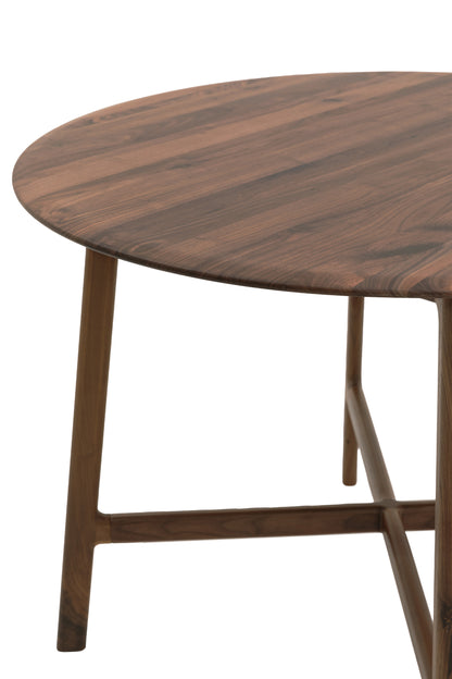 Madrid Round Dining Table Walnut – Dark Wood