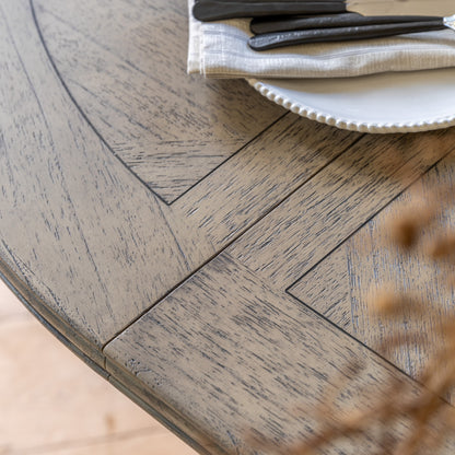 Rustique Round Ext Dining Table 1650x1200x750mm – Natural