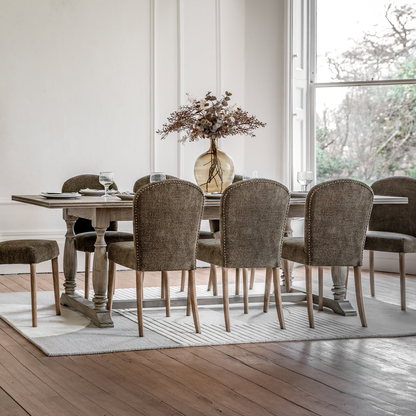 Rustique Extending Dining Table 2500x1000x750mm – Natural