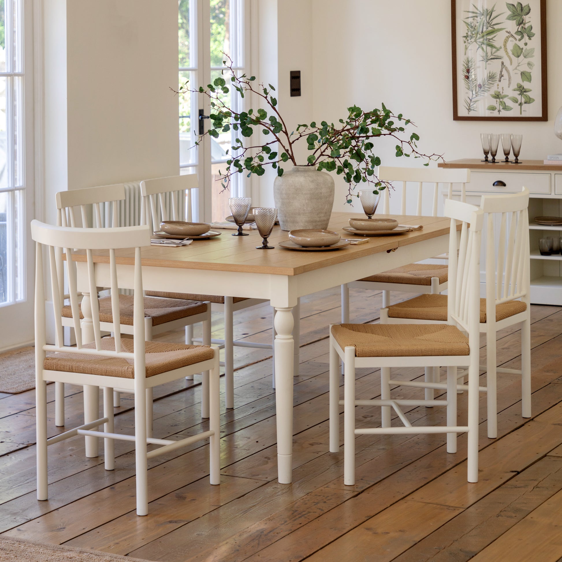 Eton Ext Dining Table White – White