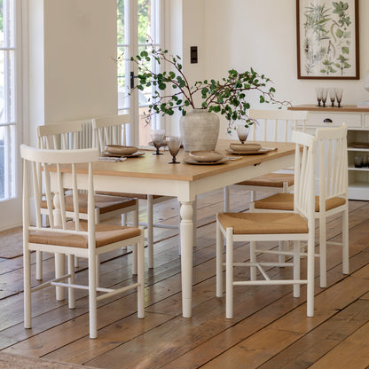 Eton Ext Dining Table White – White