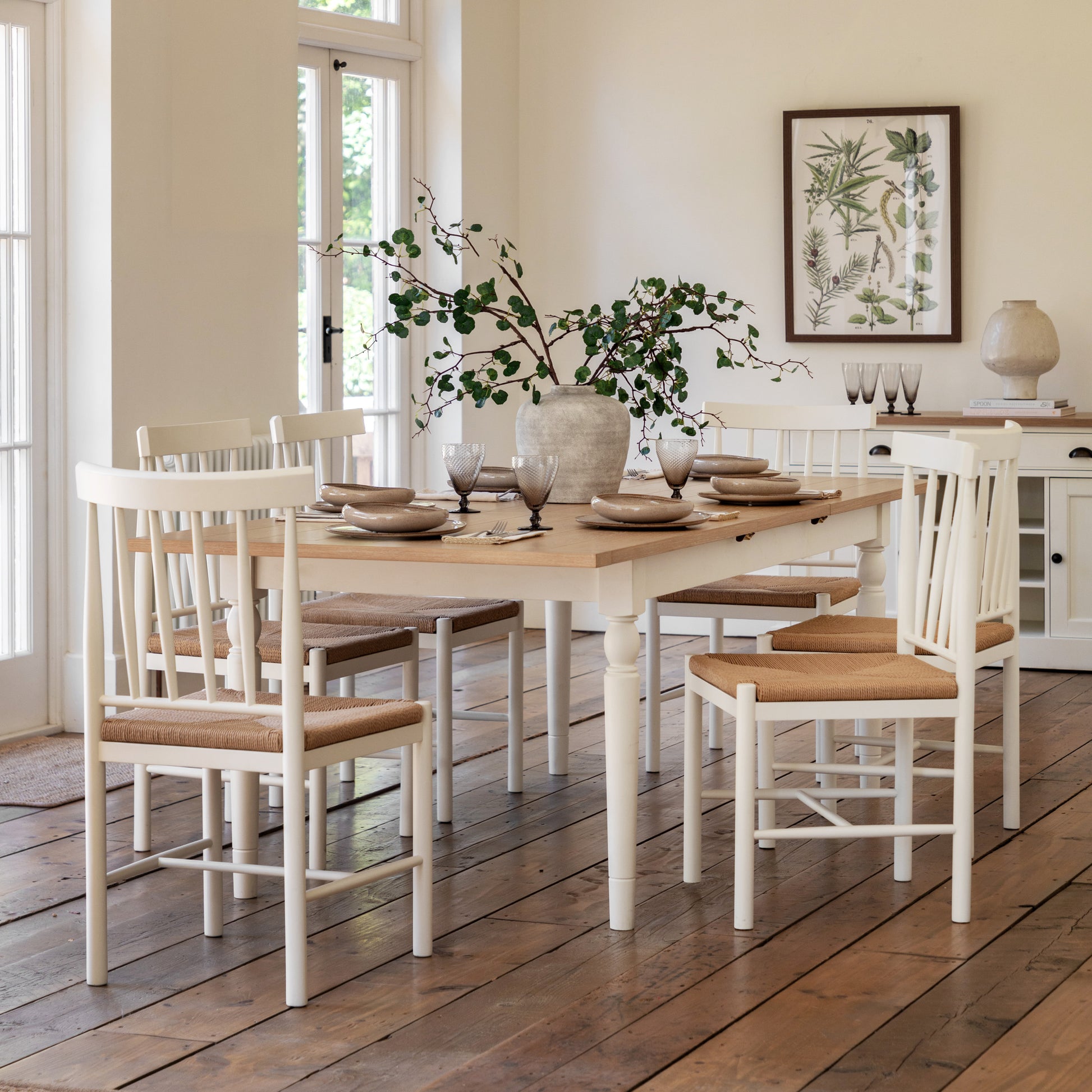 Eton Ext Dining Table White – White