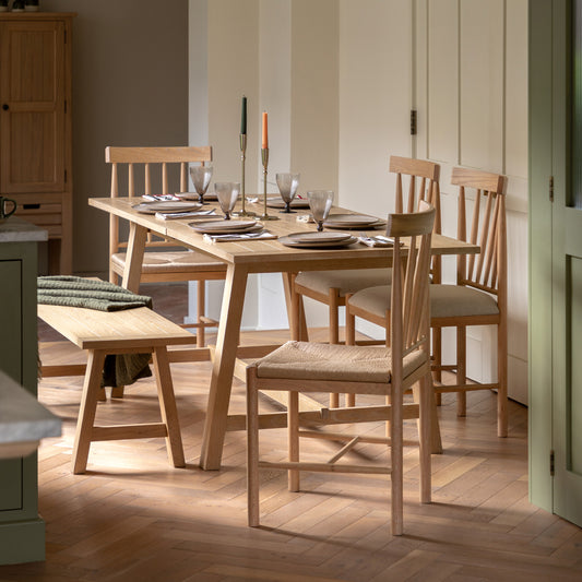 Eton Ext Trestle Dining Table Nat – Natural