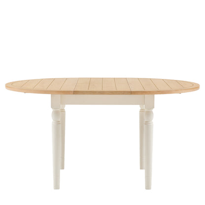 Eton Round Ext Dning Table White – White