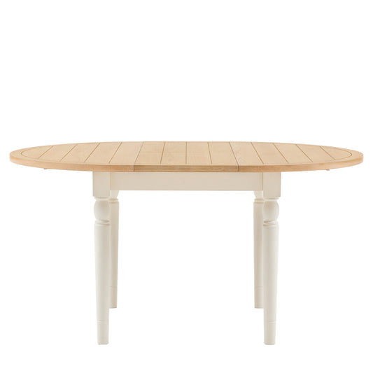 Eton Round Ext Dning Table White – White