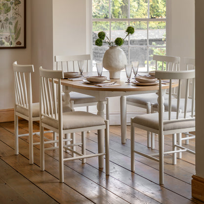 Eton Round Ext Dning Table White – White