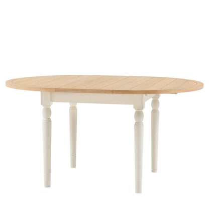 Eton Round Ext Dning Table White – White
