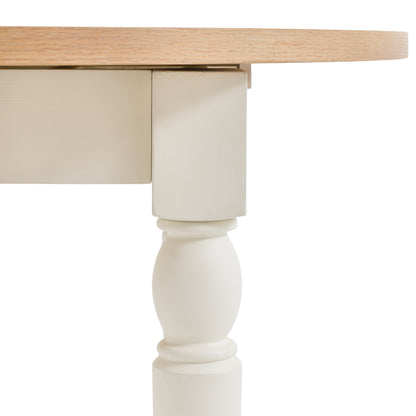 Eton Round Ext Dning Table White – White
