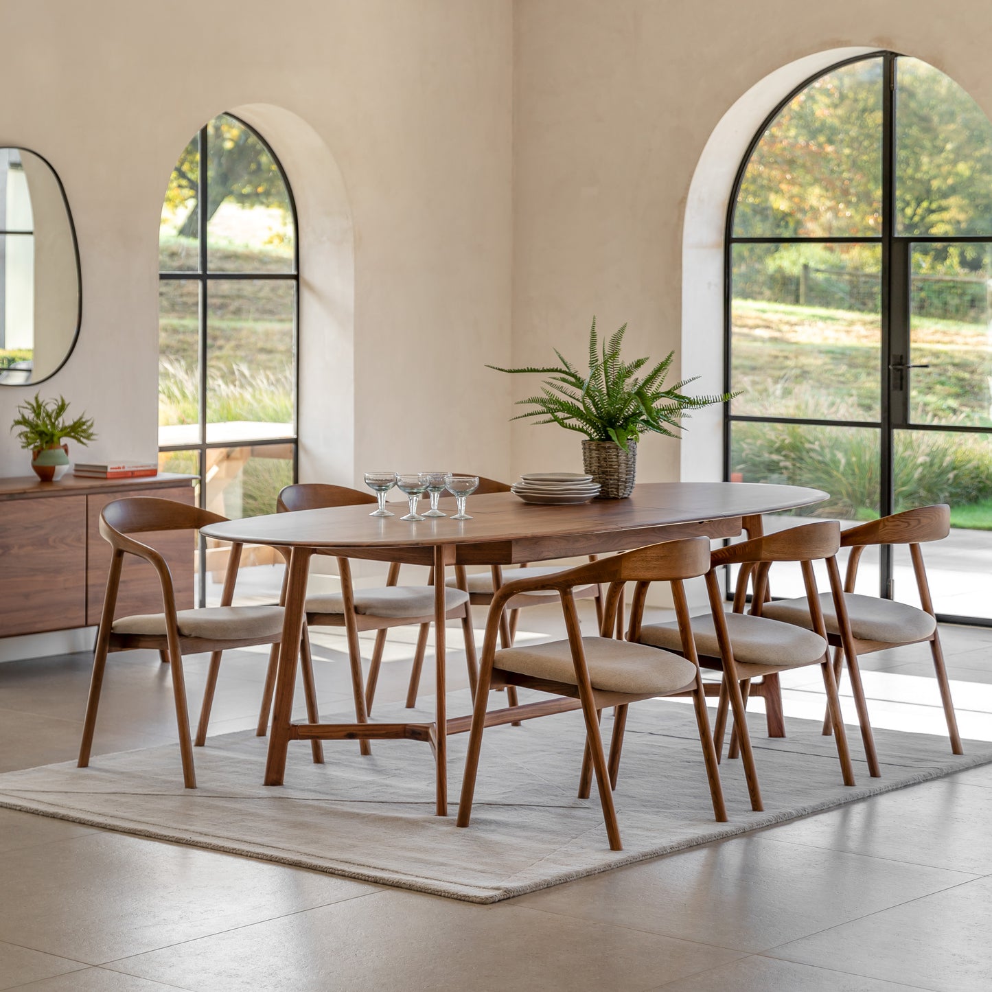 Madrid Ext Dining Table Walnut