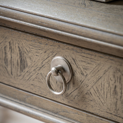 Rustique Dressing Table – Natural Mindy Ash – 2 Drawers (view 4)