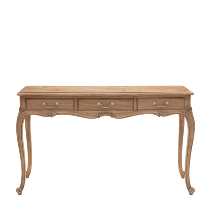 Chic Dressing Table Weathered – Light Wood Mindy Ash – 3 Drawers