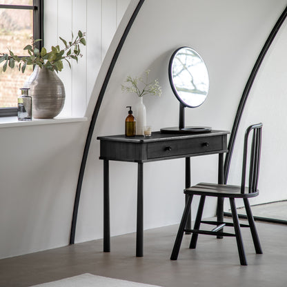 Wycombe Dressing Table with Drawer Black – Black MDF – 1 Drawer (view 2)