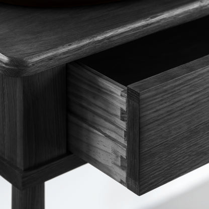 Wycombe Dressing Table with Drawer Black – Black MDF – 1 Drawer (view 3)