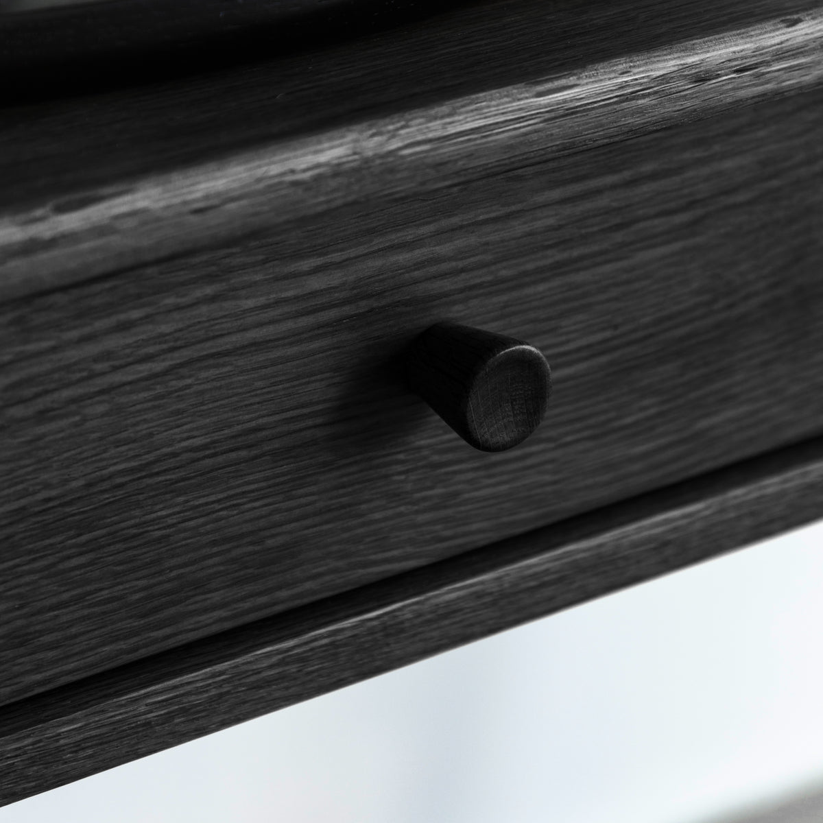 Wycombe Dressing Table with Drawer Black – Black MDF – 1 Drawer (view 4)