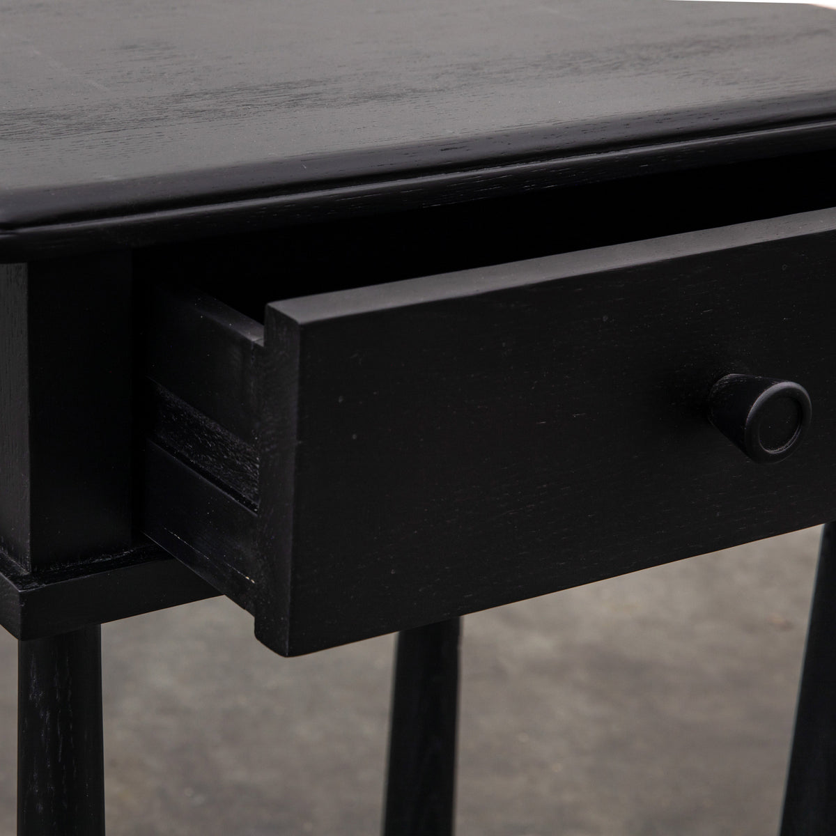 Wycombe Dressing Table with Drawer Black – Black MDF – 1 Drawer (view 5)