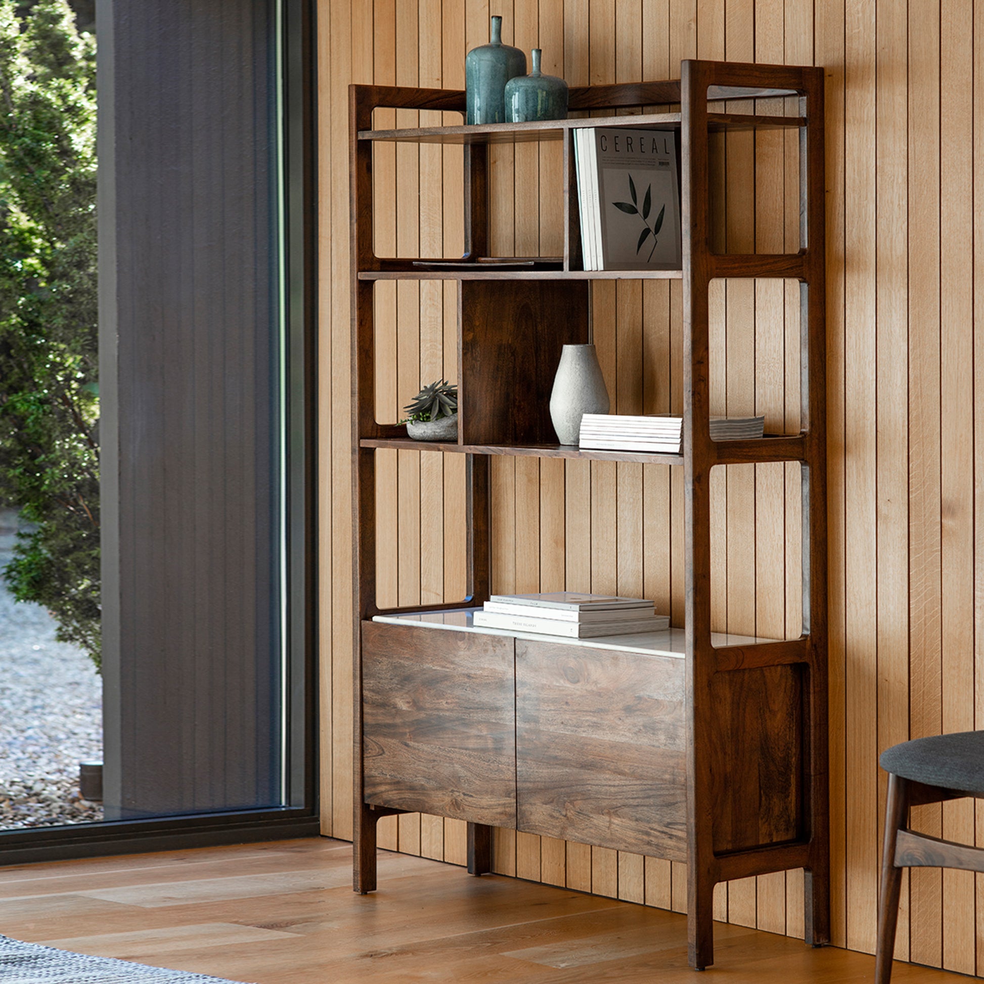 Barcelona Display Unit – Dark Wood
