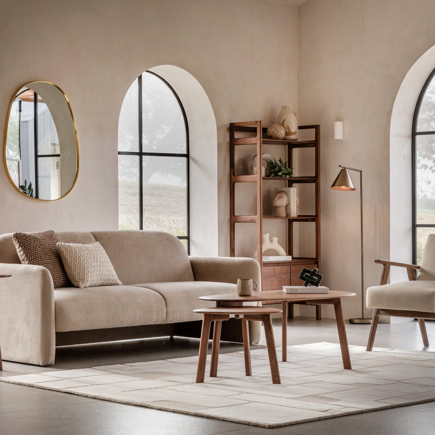 Madrid Open Display Walnut – Dark Wood