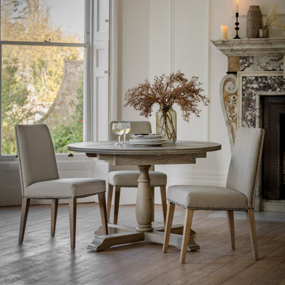 Rustique Round Ext Dining Table 1650x1200x750mm – Natural