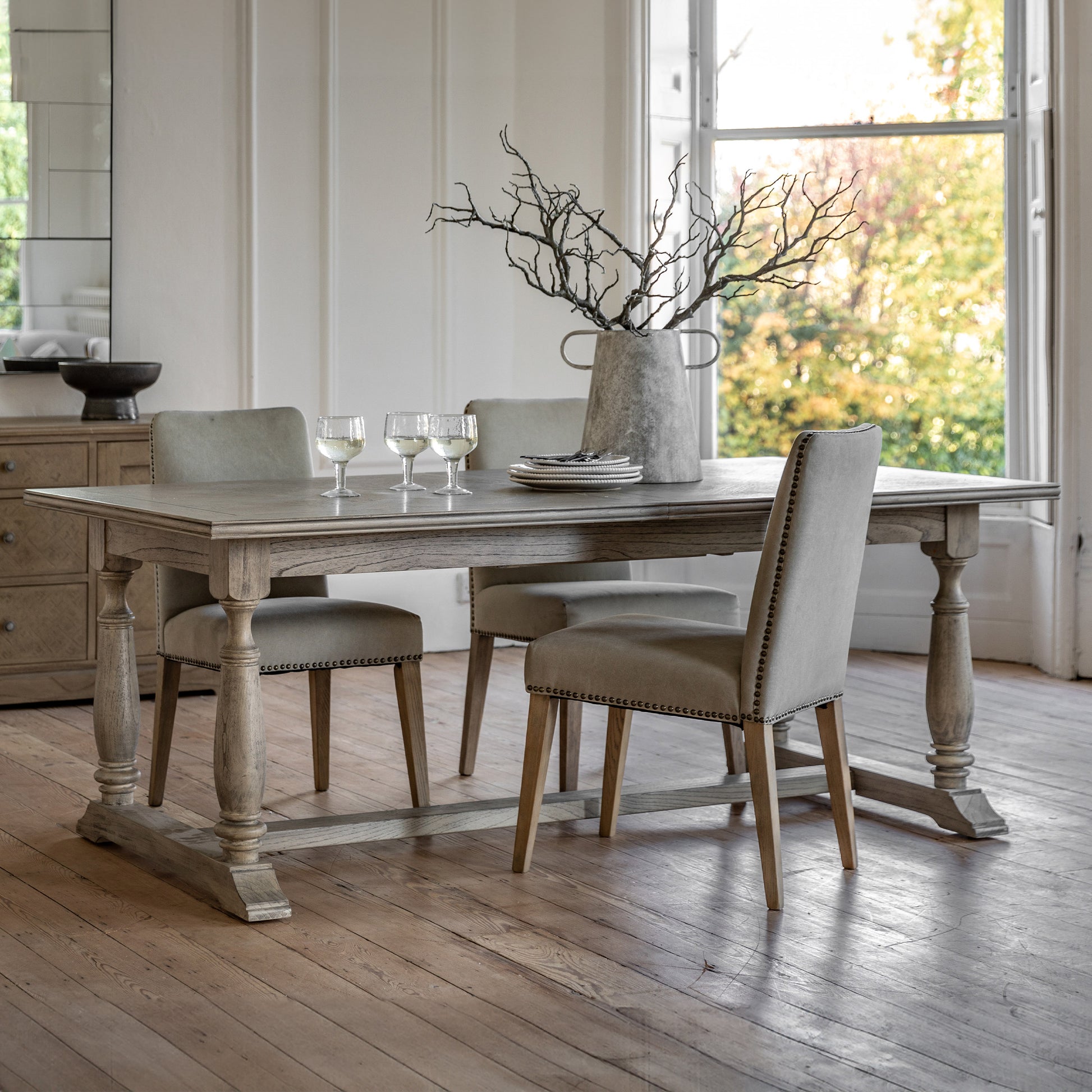 Rustique Extending Dining Table 2500x1000x750mm – Natural