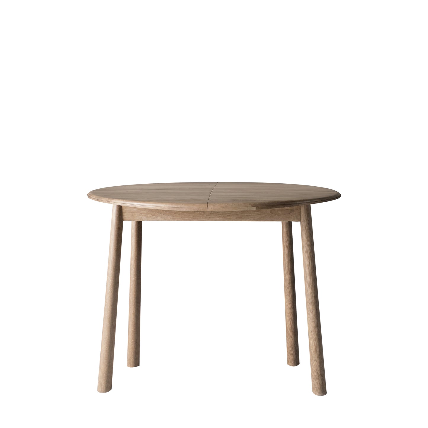 Wycombe Round Extending Table 1100/1550x1100x750mm – Light Wood