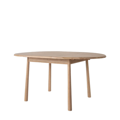 Wycombe Round Extending Table 1100/1550x1100x750mm – Light Wood