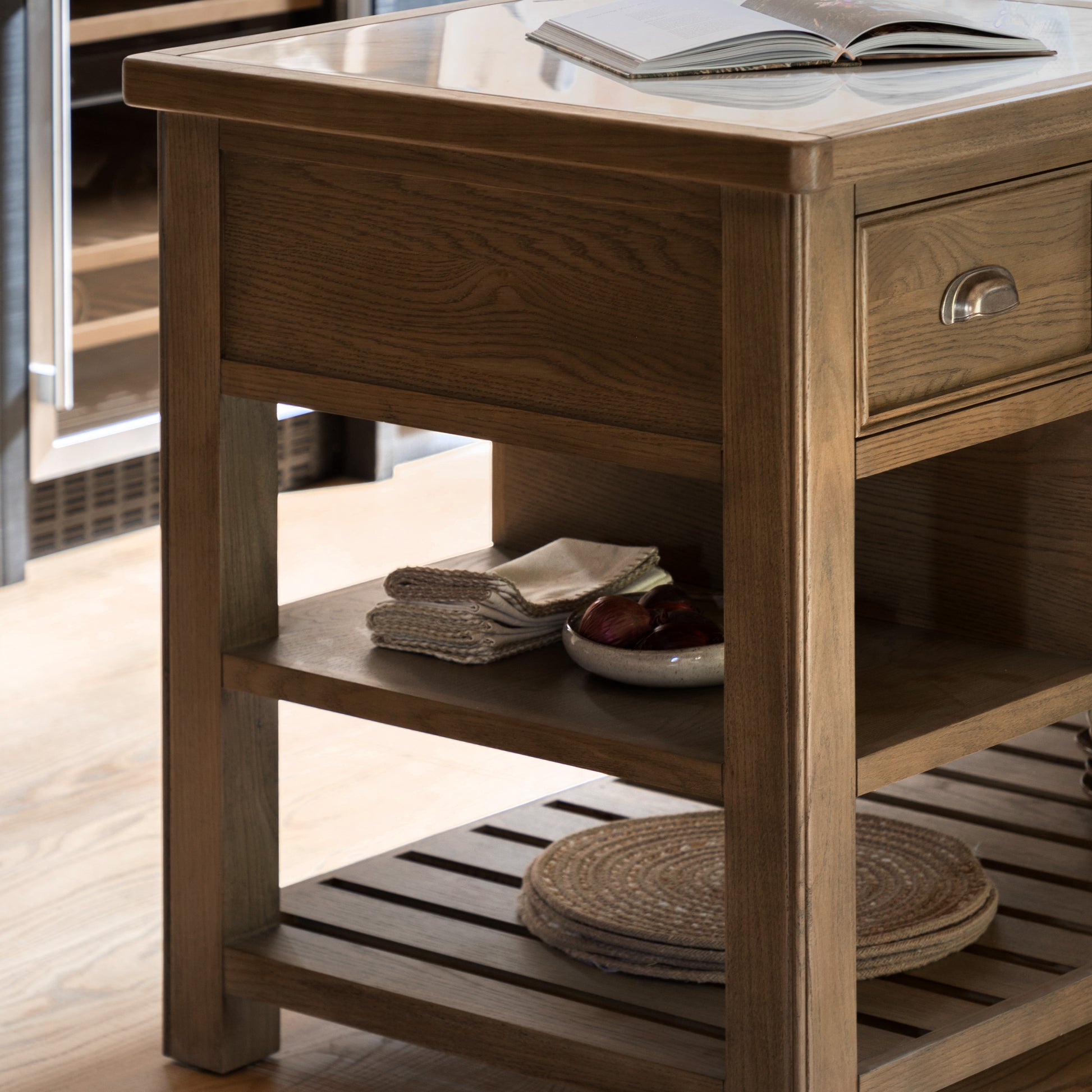 Hardwick Kitchen Island – Light Wood