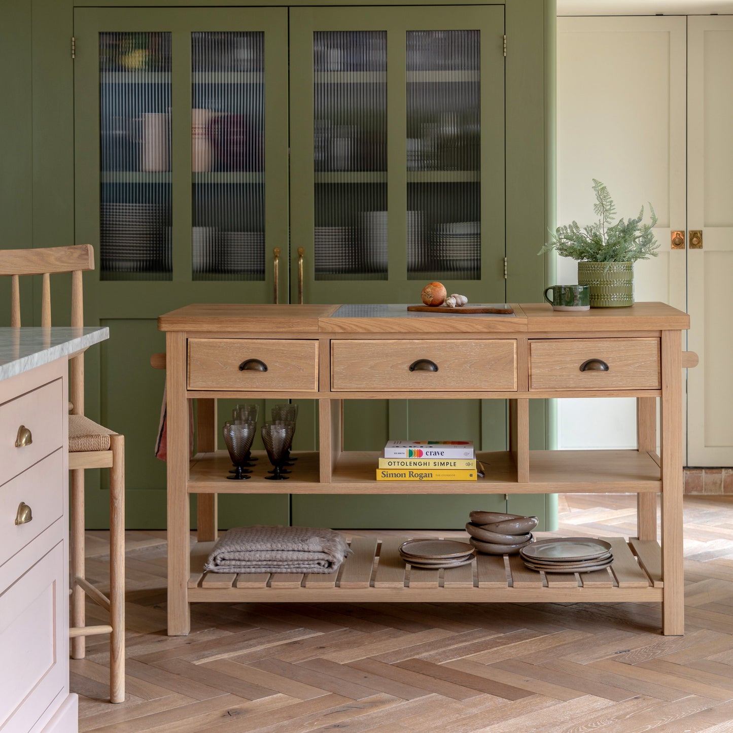 Eton Kitchen Island Natural – Natural