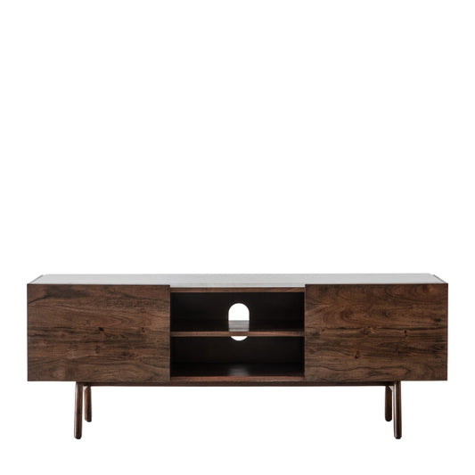 Barcelona Media Cabinet – Dark Wood