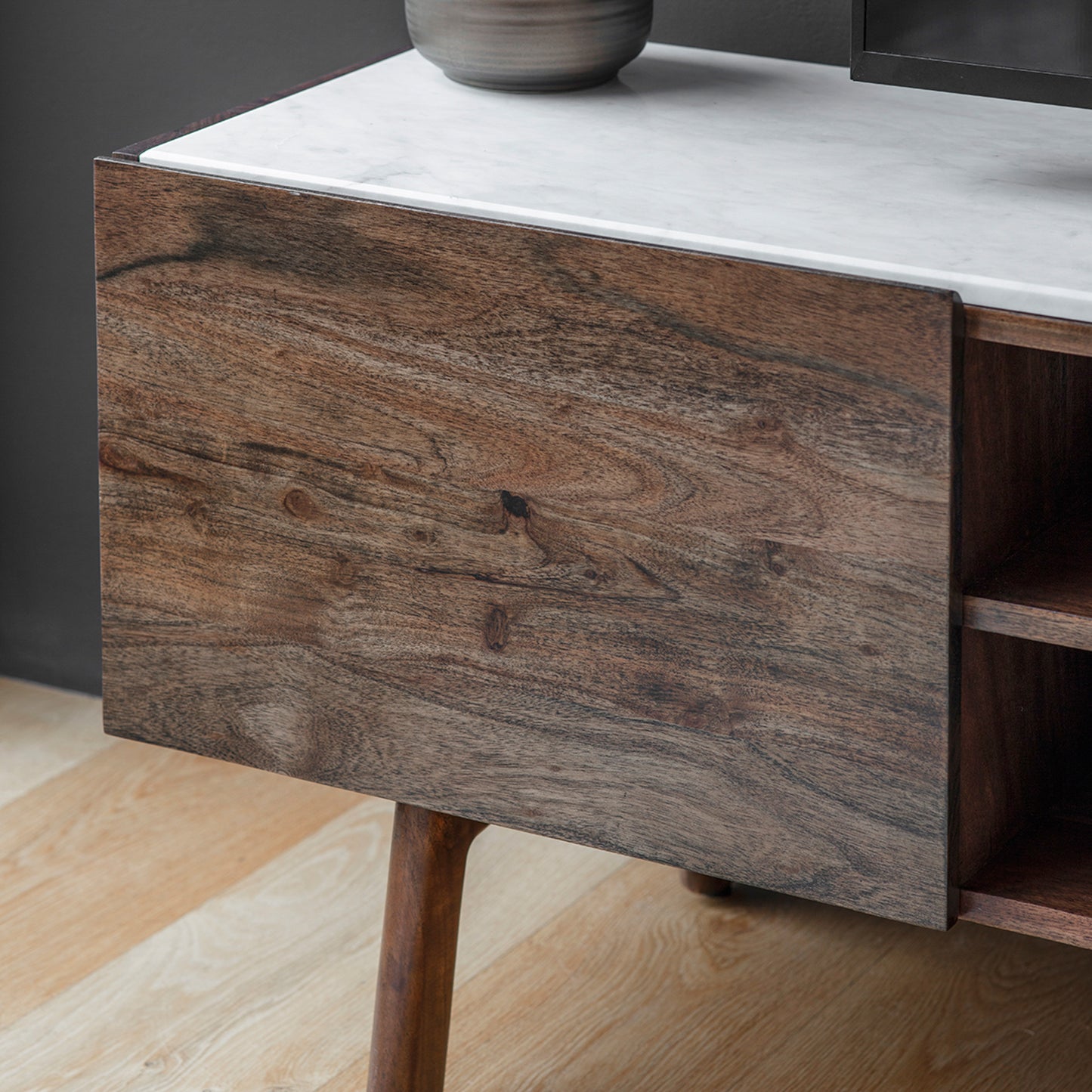 Barcelona Media Cabinet – Dark Wood