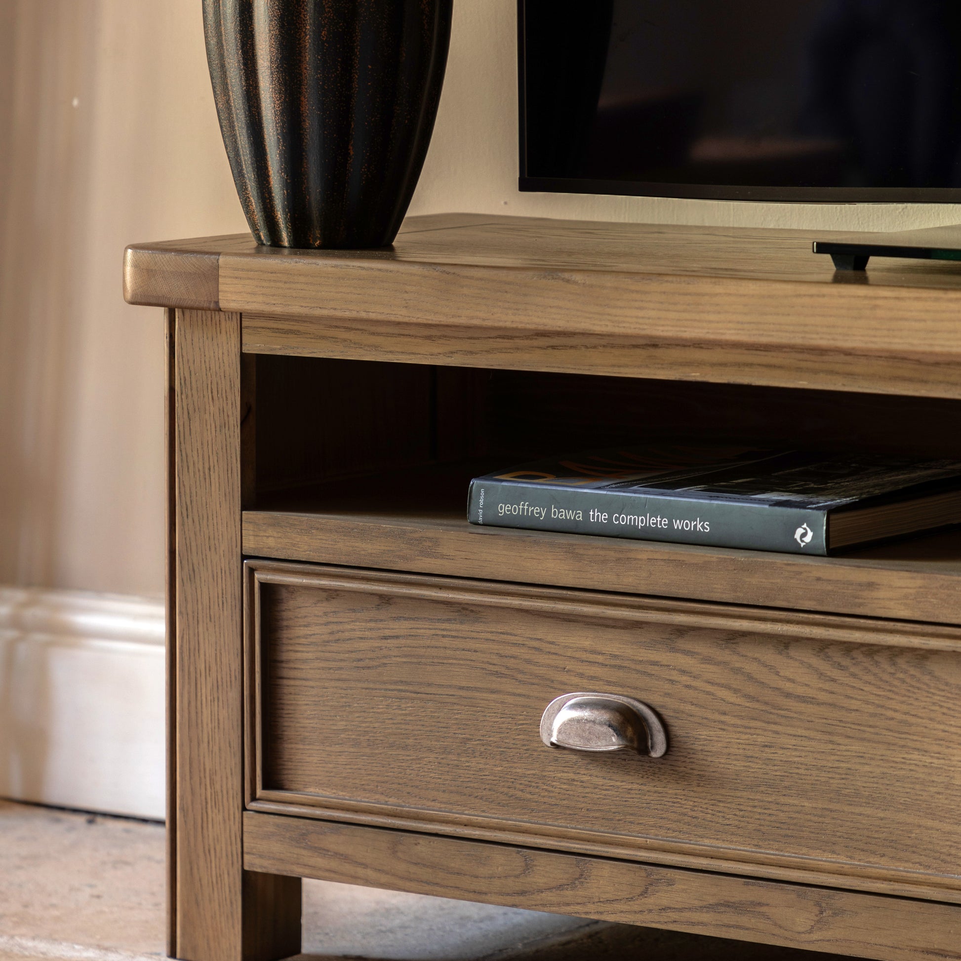 Hardwick Media Unit 1400x400x500mm – Light Wood