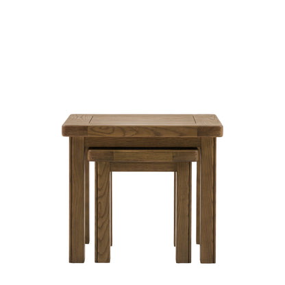 Hardwick Nest of 2 Tables 580x380x500mm – Light Wood