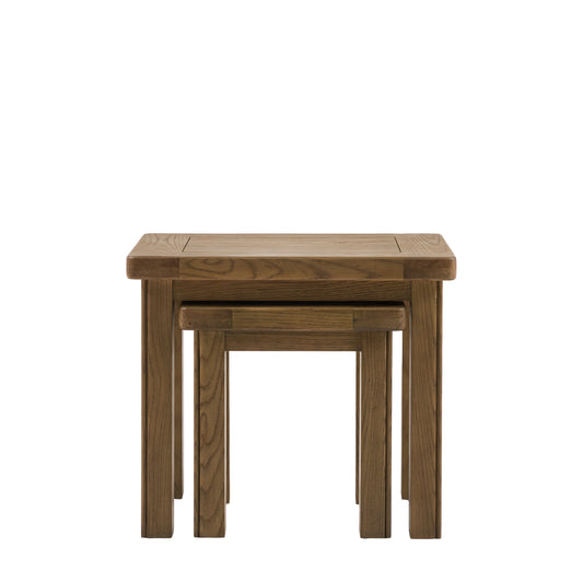 Hardwick Nest of 2 Tables 580x380x500mm – Light Wood