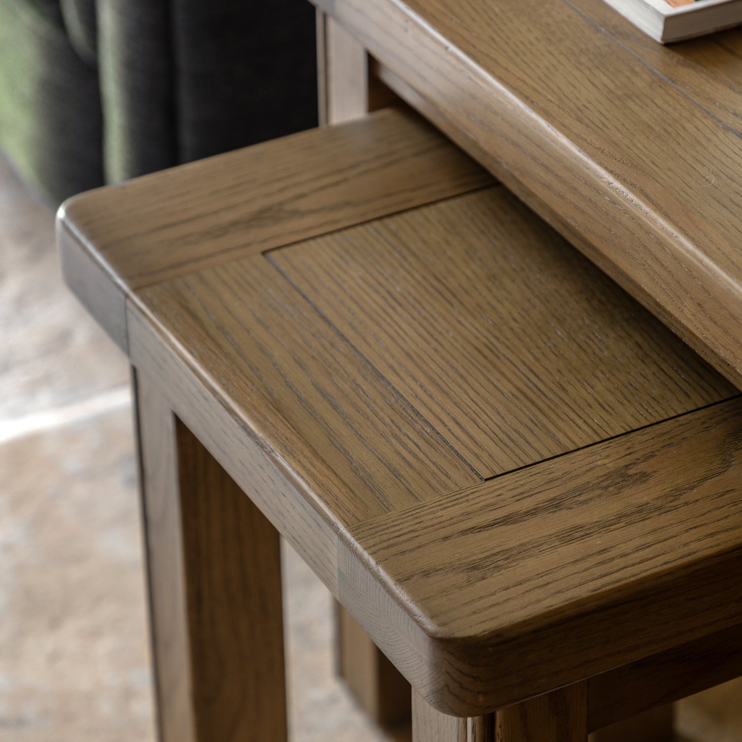 Hardwick Nest of 2 Tables 580x380x500mm – Light Wood