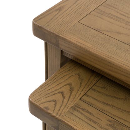 Hardwick Nest of 2 Tables 580x380x500mm – Light Wood