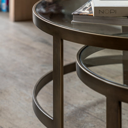 Monti Nest of 2 Tables – Bronze