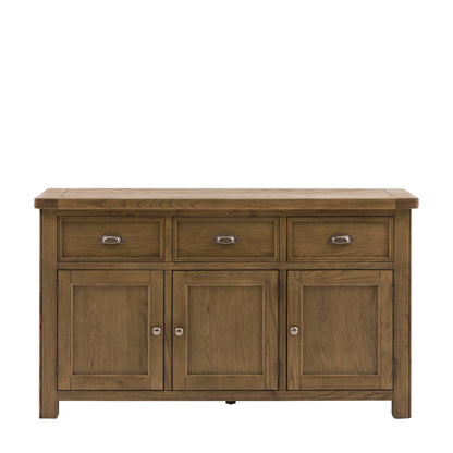Hardwick 3 Door 3 Drawer Sideboard 1500x440x860mm – Light Wood