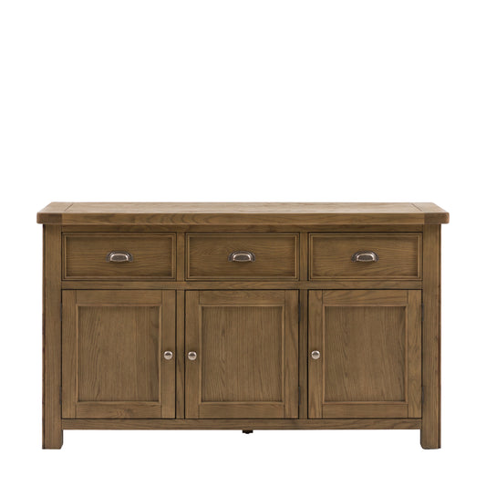 Hardwick 3 Door 3 Drawer Sideboard 1500x440x860mm – Light Wood