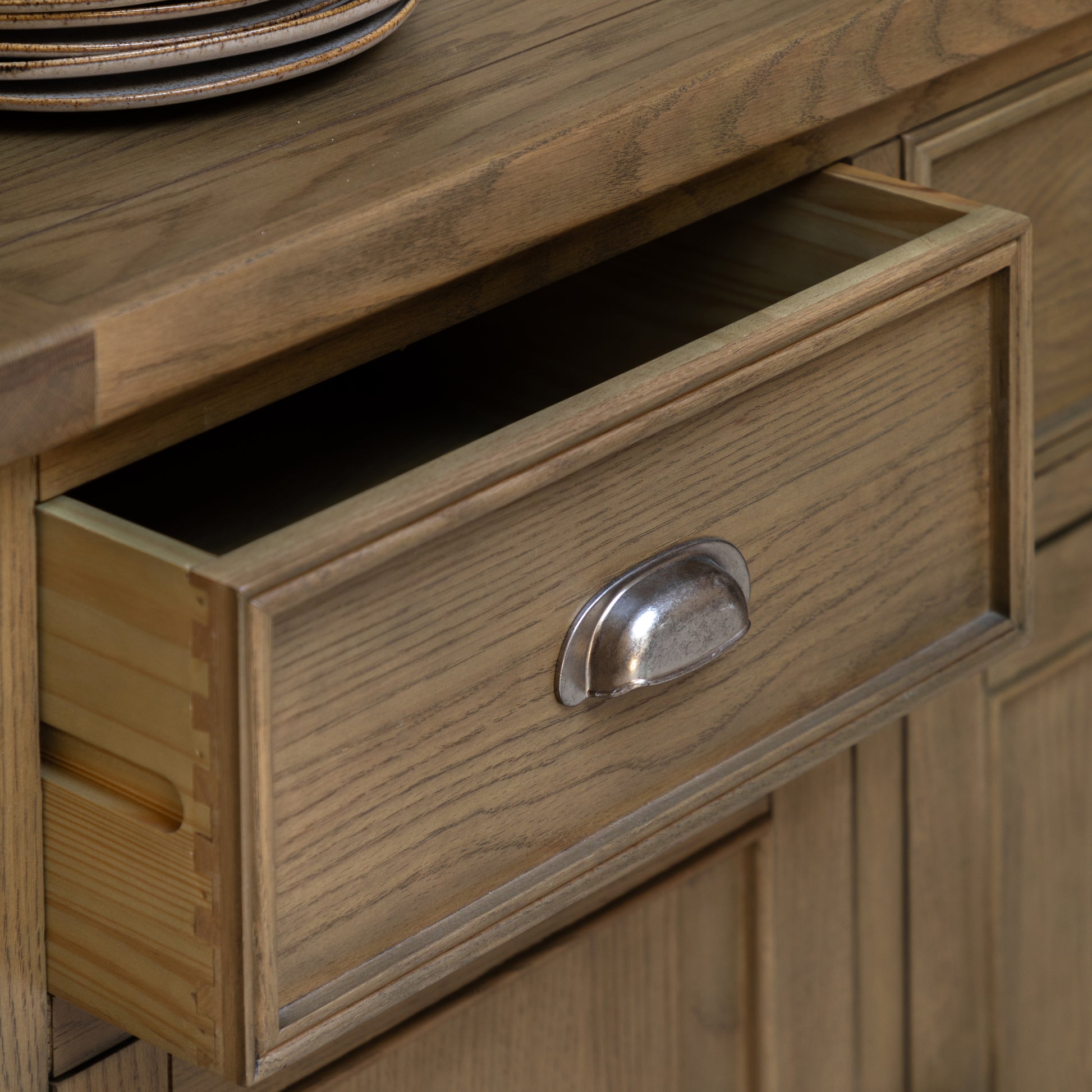 Hardwick 3 Door 3 Drawer Sideboard 1500x440x860mm – Light Wood