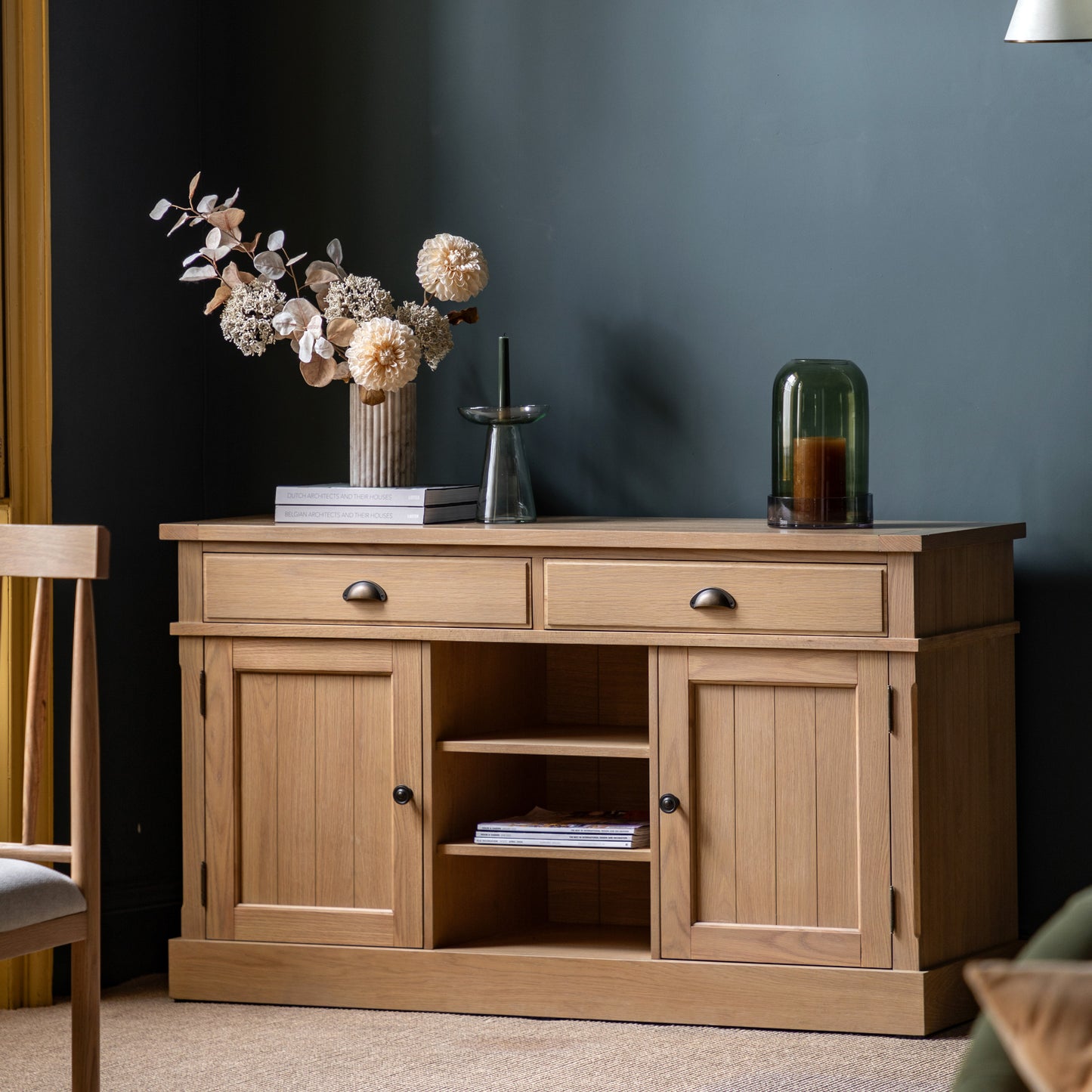 Eton 2 Door/2 Drawer Sideboard 1400x450x800mm – Natural