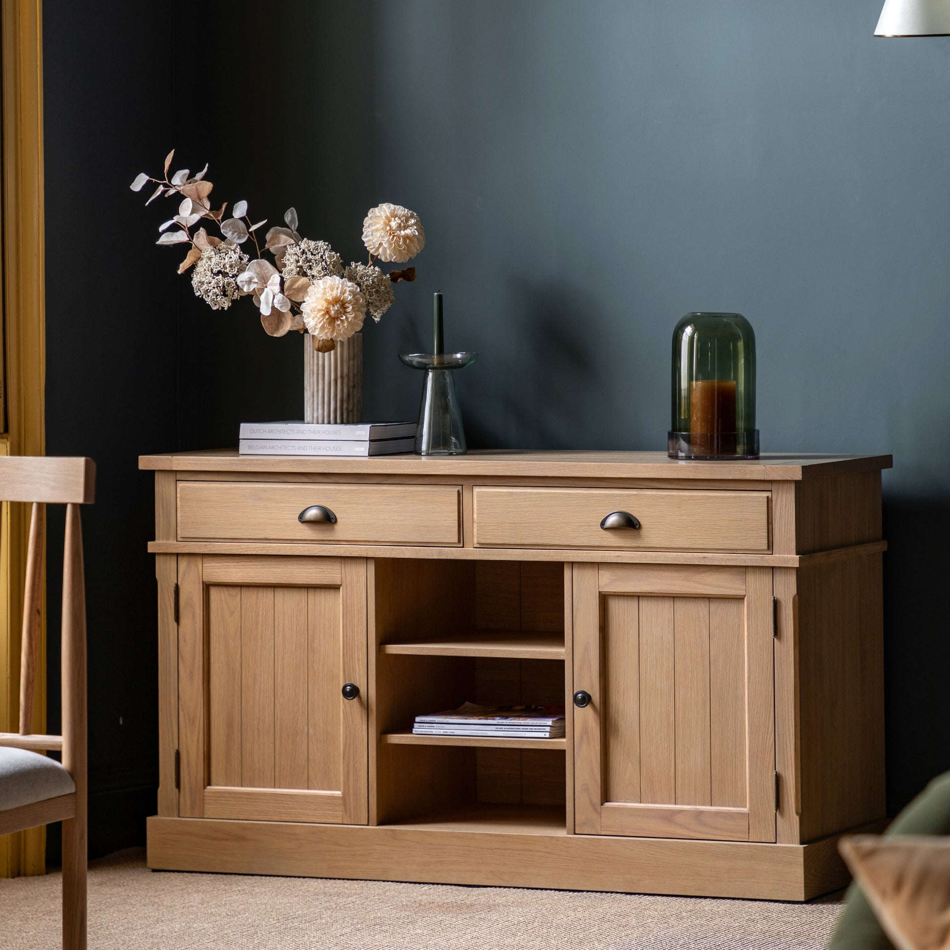 Eton 2 Door/2 Drawer Sideboard 1400x450x800mm – Natural