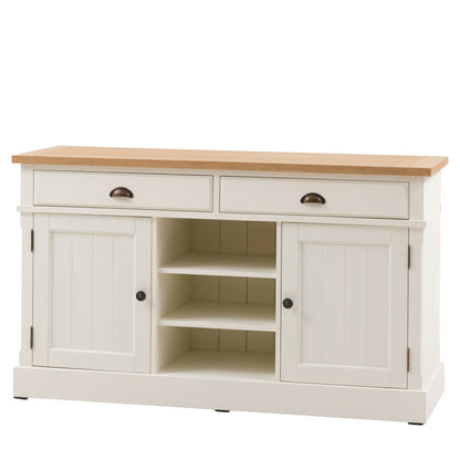 Eton 2 Door/2 Drawer Sideboard White1400x450x800mm – White