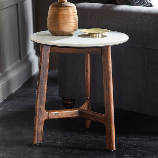 Barcelona Side Table – Dark Wood