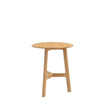 Madrid Round Side Table – Light Wood