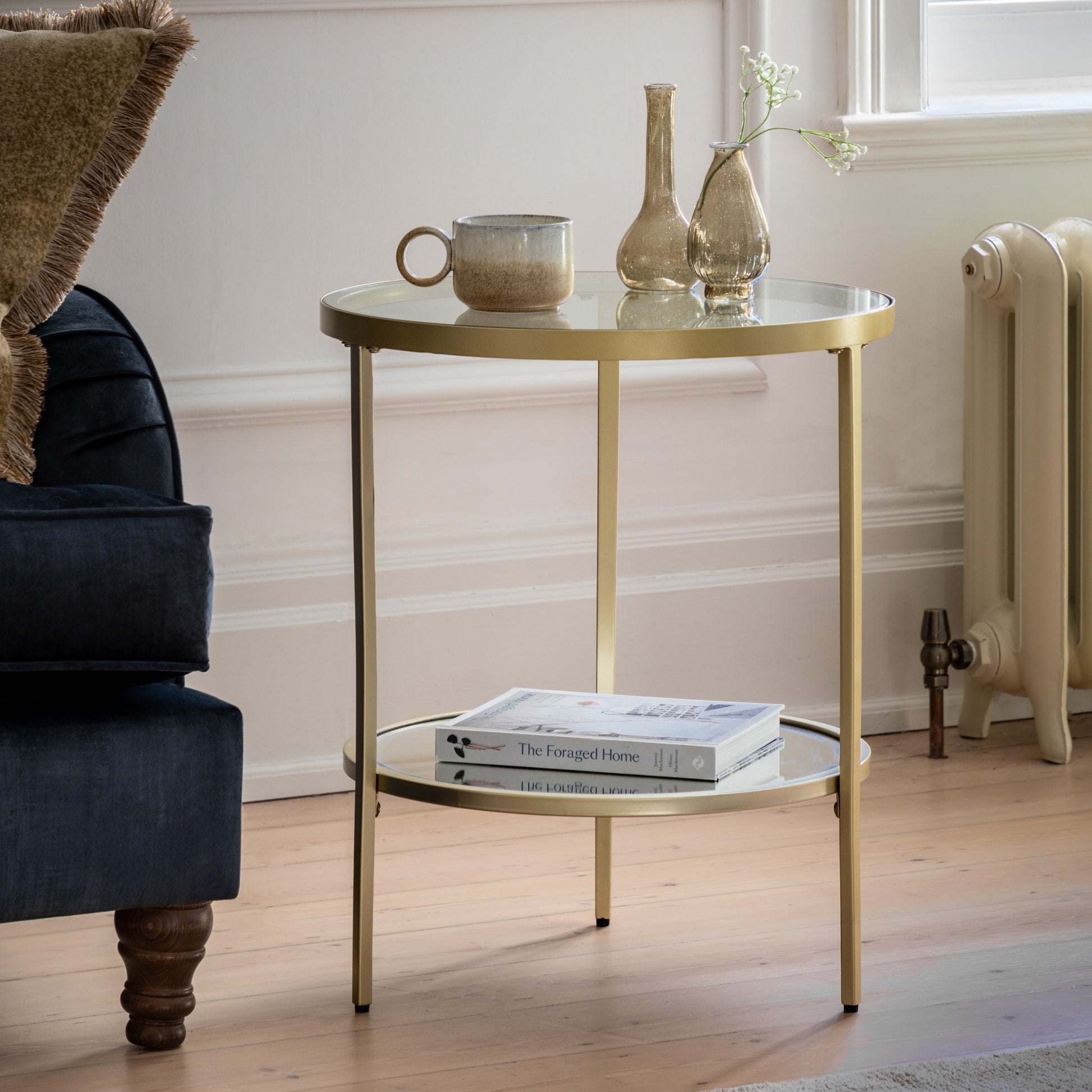 Hudson Side Table Champagne – Gold