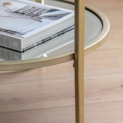 Hudson Side Table Champagne – Gold