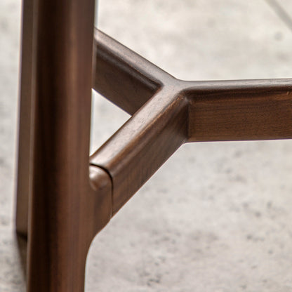 Madrid Round Side Table Walnut – Dark Wood