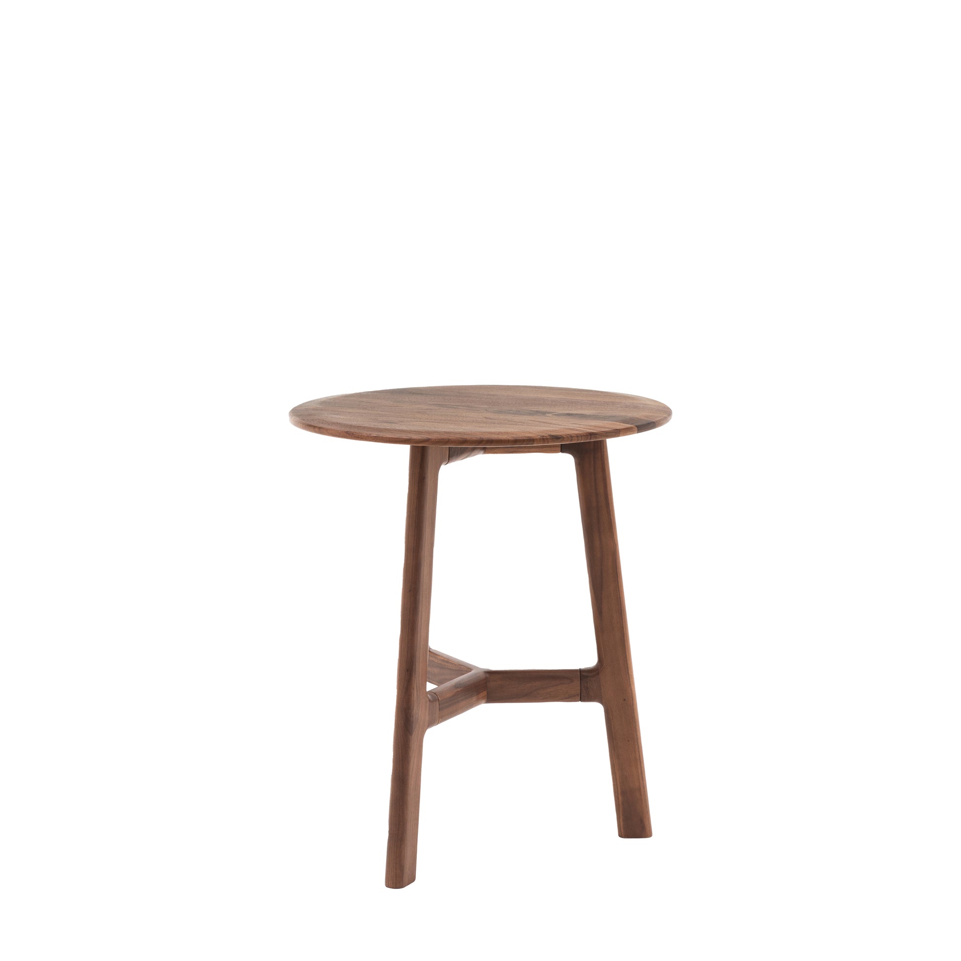 Madrid Round Side Table Walnut – Dark Wood